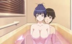 Comendo a irmã hentai peituda na banheira por traz