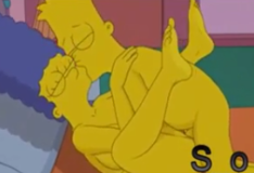Simpsons Incesto - Marge na cama com filho Bart